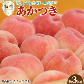 【ふるさと納税】No.096 もも（あかつき）特秀　約3kg「献上桃の郷」ブランド品 ／ フルーツ 果物 送料無料 福島県 特産品 期間限定の先行予約となる訳あり返礼品